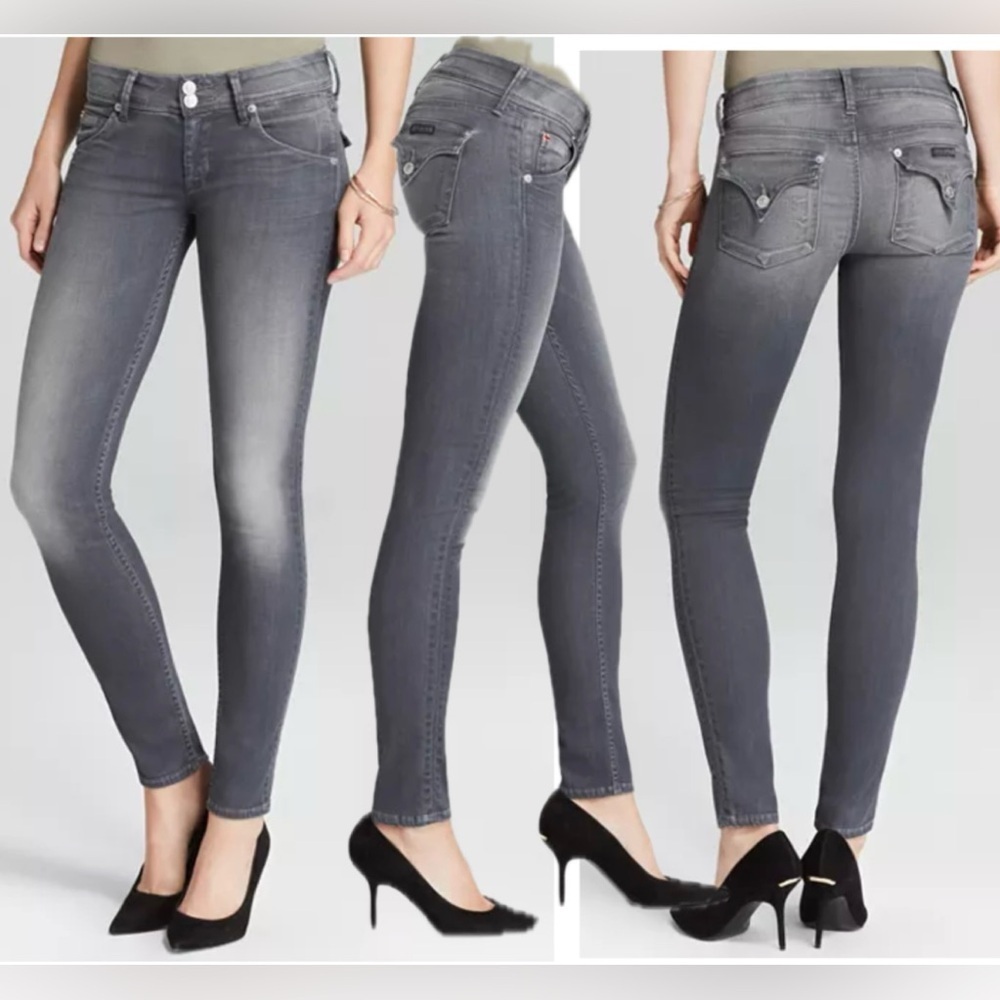 Hudson jeans Collin skinny gray Sz 28 mid rise stretch five pockets